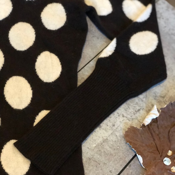 2[Yuka Paris] Polka dot dark brown sweater - Picture 3 of 4